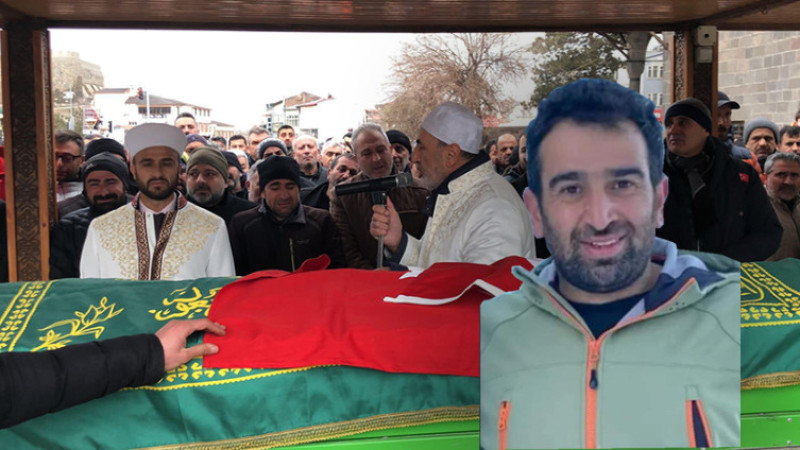 Çığ altında kalarak hayatını kaybeden Mustafa Tekin toprağa verildi