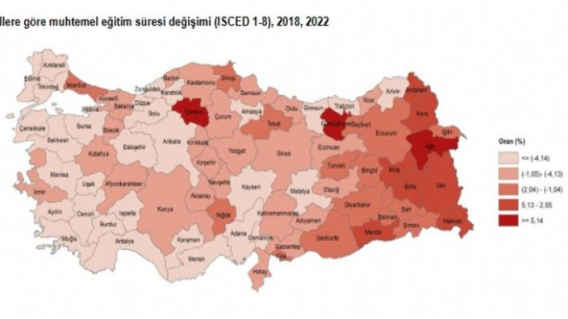 Erzurum 5’inci sırada yer aldı