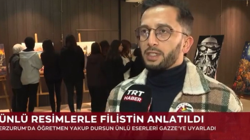 Gazze'de yaşanan soykırımı tablolara yansıttı
