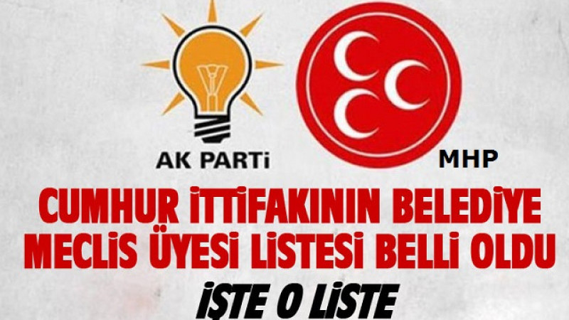Cumhur İttifakı Yakutiye Belediye Meclis üyeleri 
