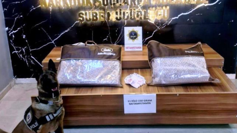 11 kilo 150 gram metamfetamin maddesi ele geçirildi