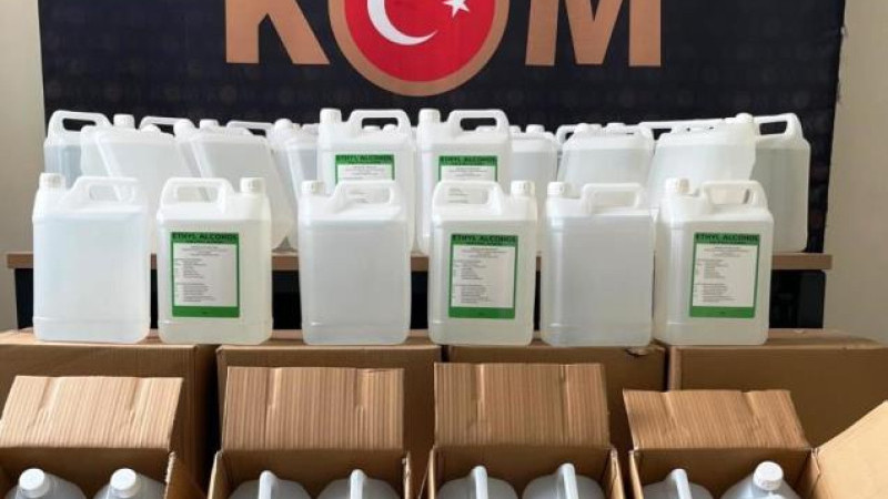 350 litre kaçak/sahte etil alkol ele geçirildi