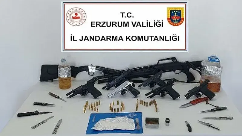 Erzurum'da jandarmadan uyuşturucu tacirlerine operasyon