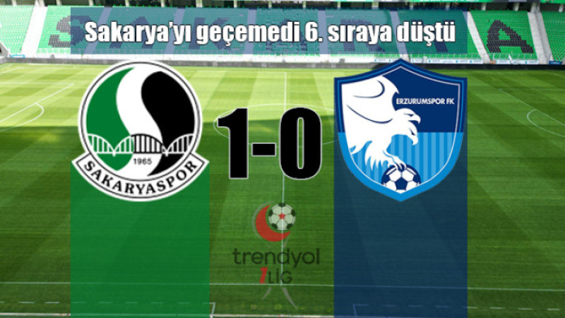 TFF 1.Lig: Sakaryaspor: 1 - 0 Erzurumspor FK