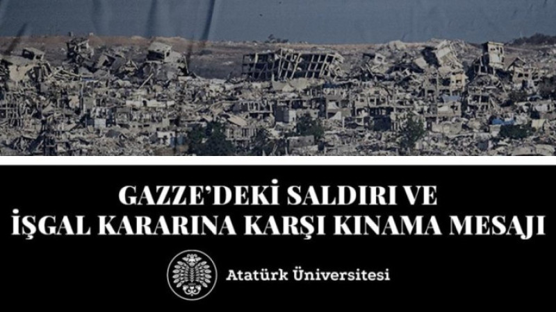 Gazze’deki saldırı ve işgal kararına karşı kınama
