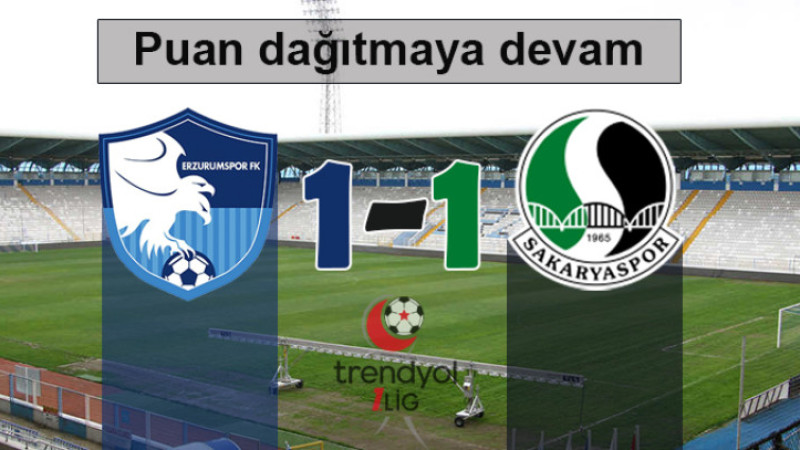 Trendyol 1. Lig: Erzurumspor FK 1-1 Sakaryaspor