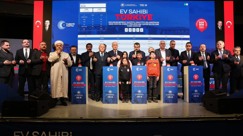 Erzurum'da TOKİ kuraları çekildi