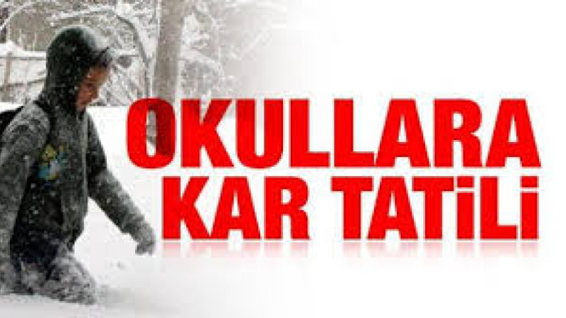 Erzurum'da 2 Ocak Cuma günü okullar tatil edildi