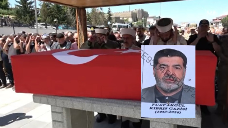 Kıbrıs Gazisi Fuat Akgül son yolculuğuna uğurlandı