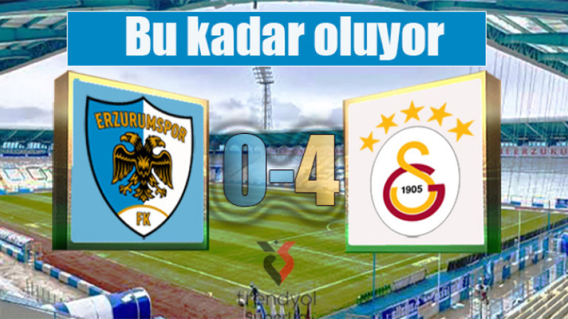Trendyol Süper Lig: Erzurumspor 0-4 Galatasaray